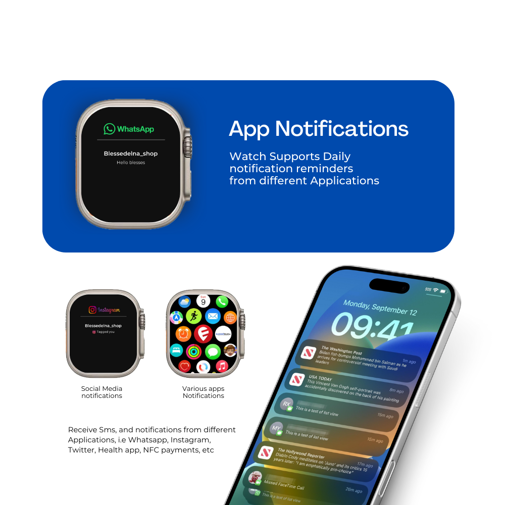 c9 ultra 2 smartwatch  tanzania support app notifications and reminder