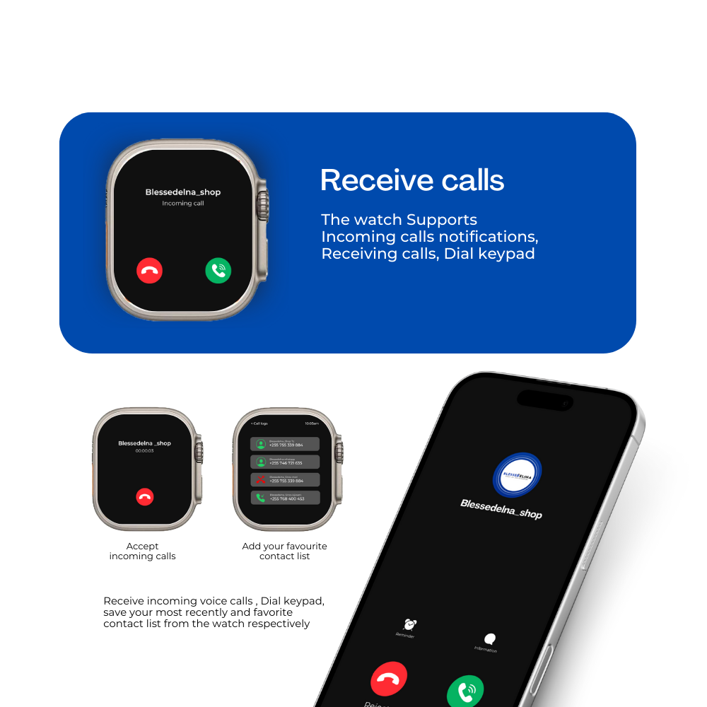 i20 ultra Smartwatch  receiving calls